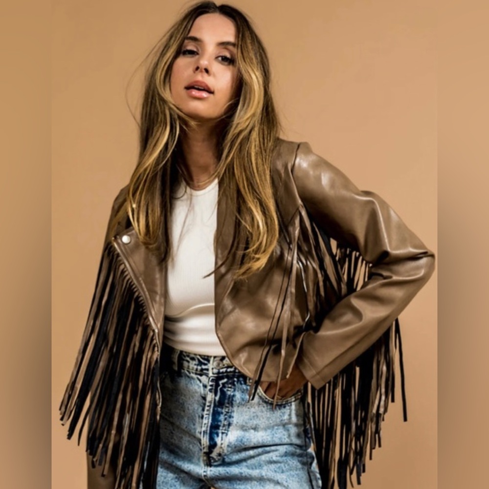 Vegan leather Moto jacket from Lala Clothing - brand new